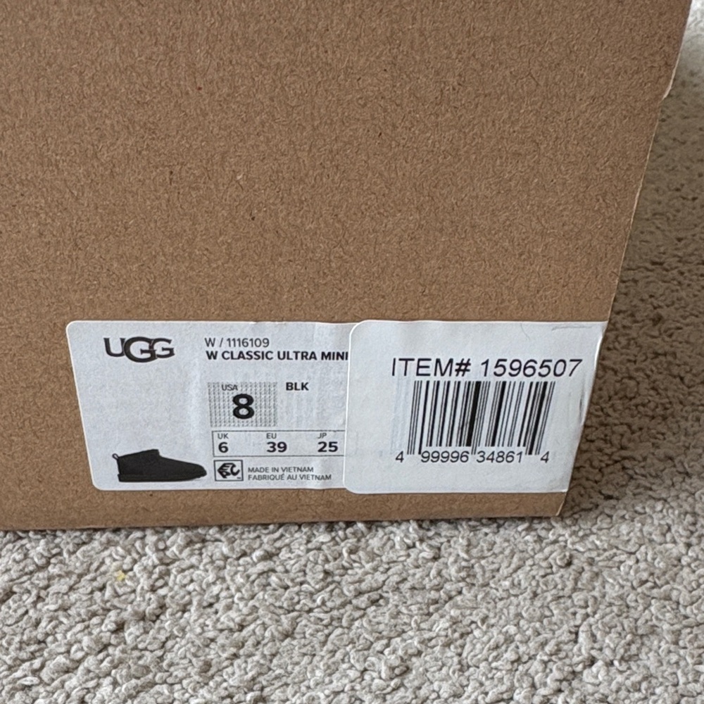 UGG Classic Ultra Mini Boots in Black - Picture 2 of 5